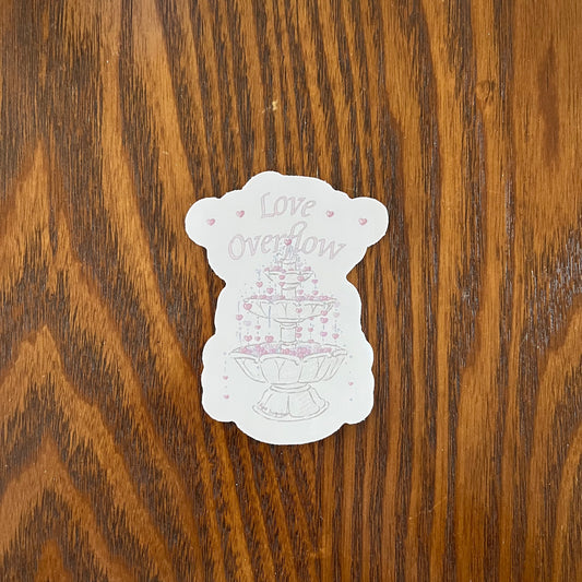 Love Overflow - Die Cut Sticker
