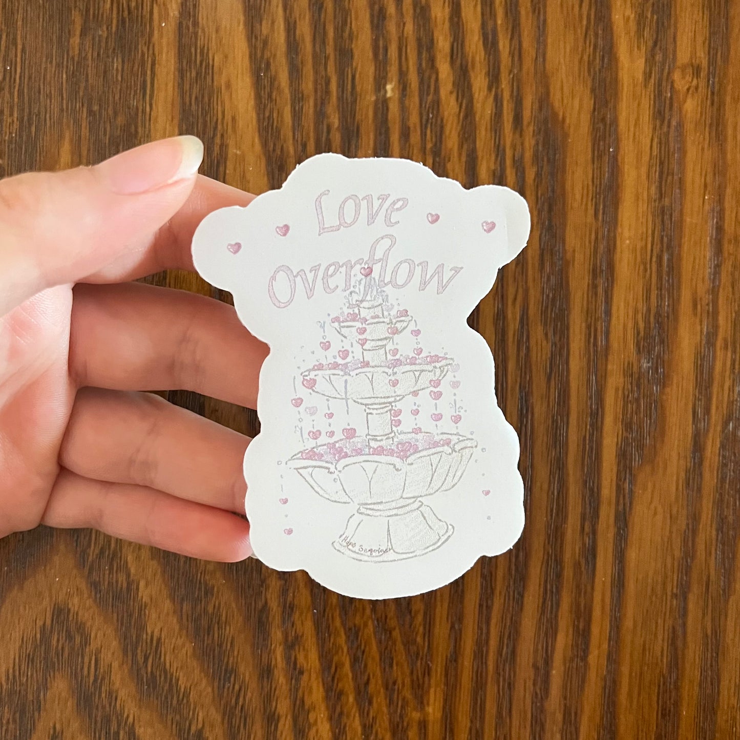 Love Overflow - Die Cut Sticker
