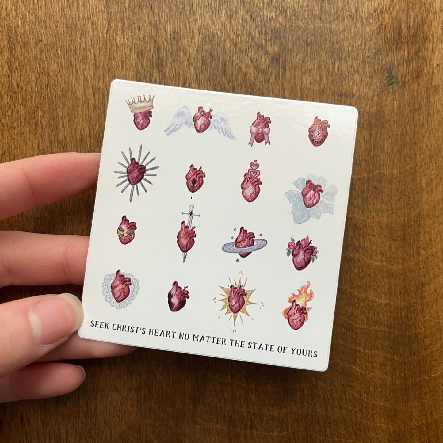 Seek Christ's Heart - Die Cut Sticker
