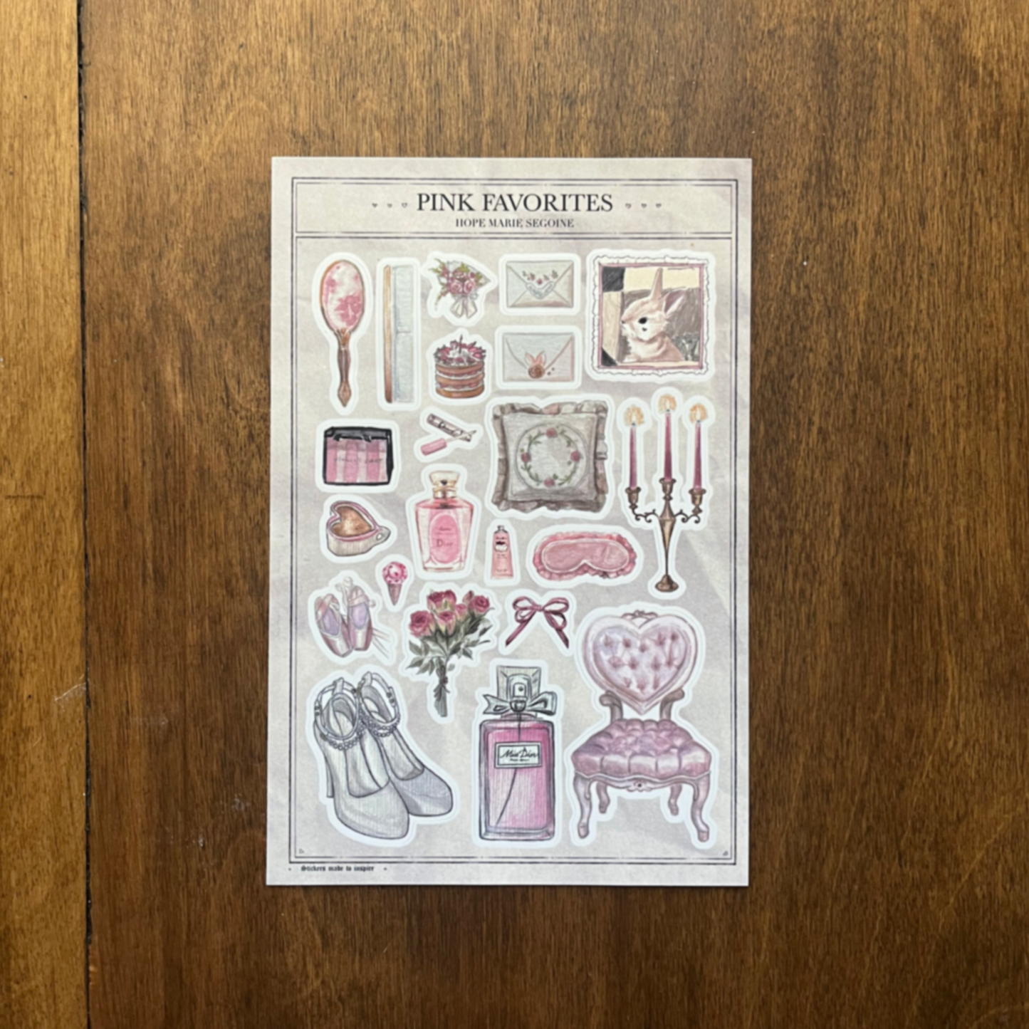 Pink Favorites - Sticker Sheet