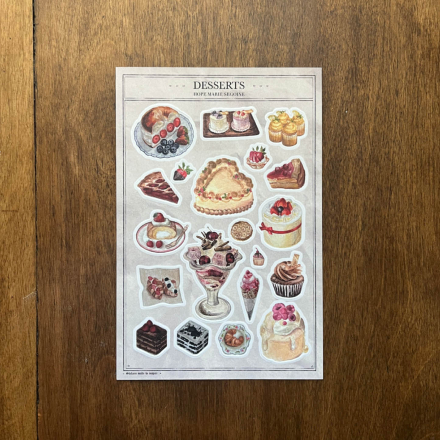 Desserts - Sticker Sheet