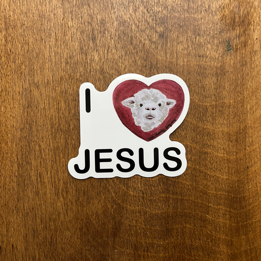 I ♥ Jesus - Die Cut Sticker