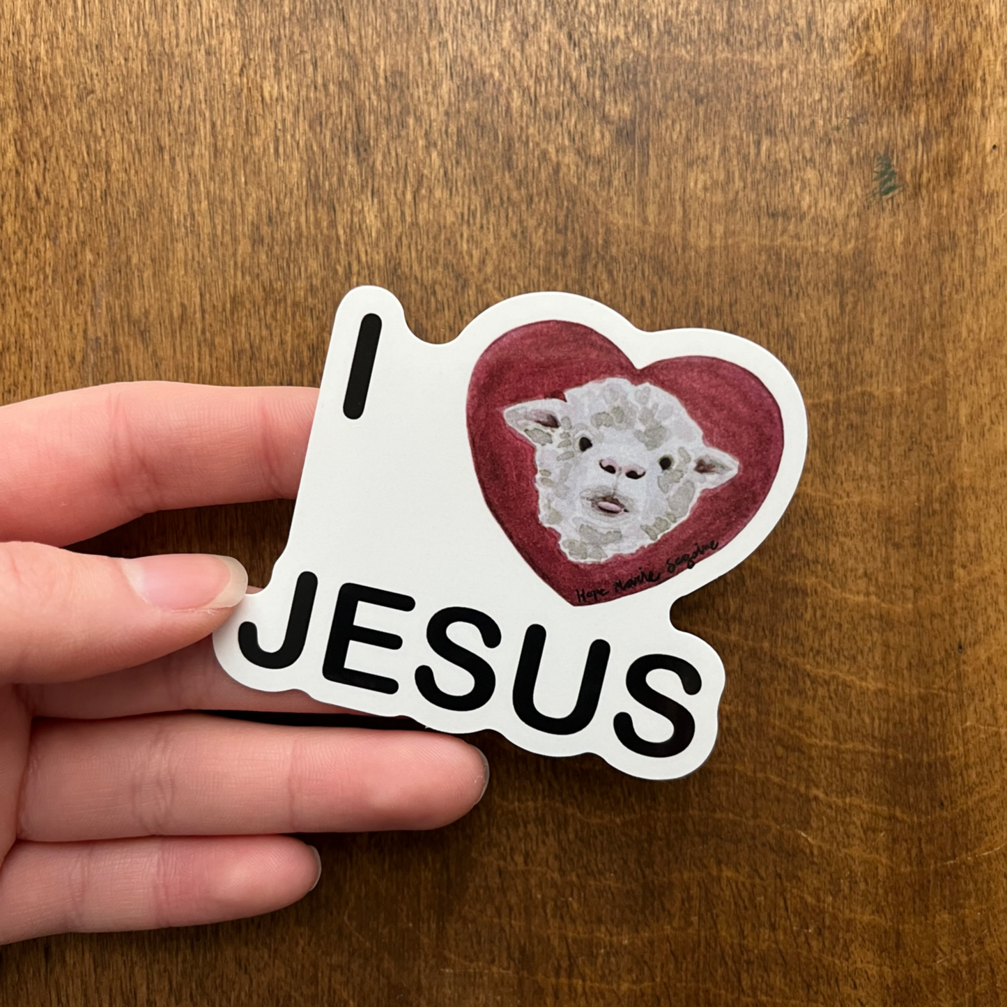 I ♥ Jesus - Die Cut Sticker